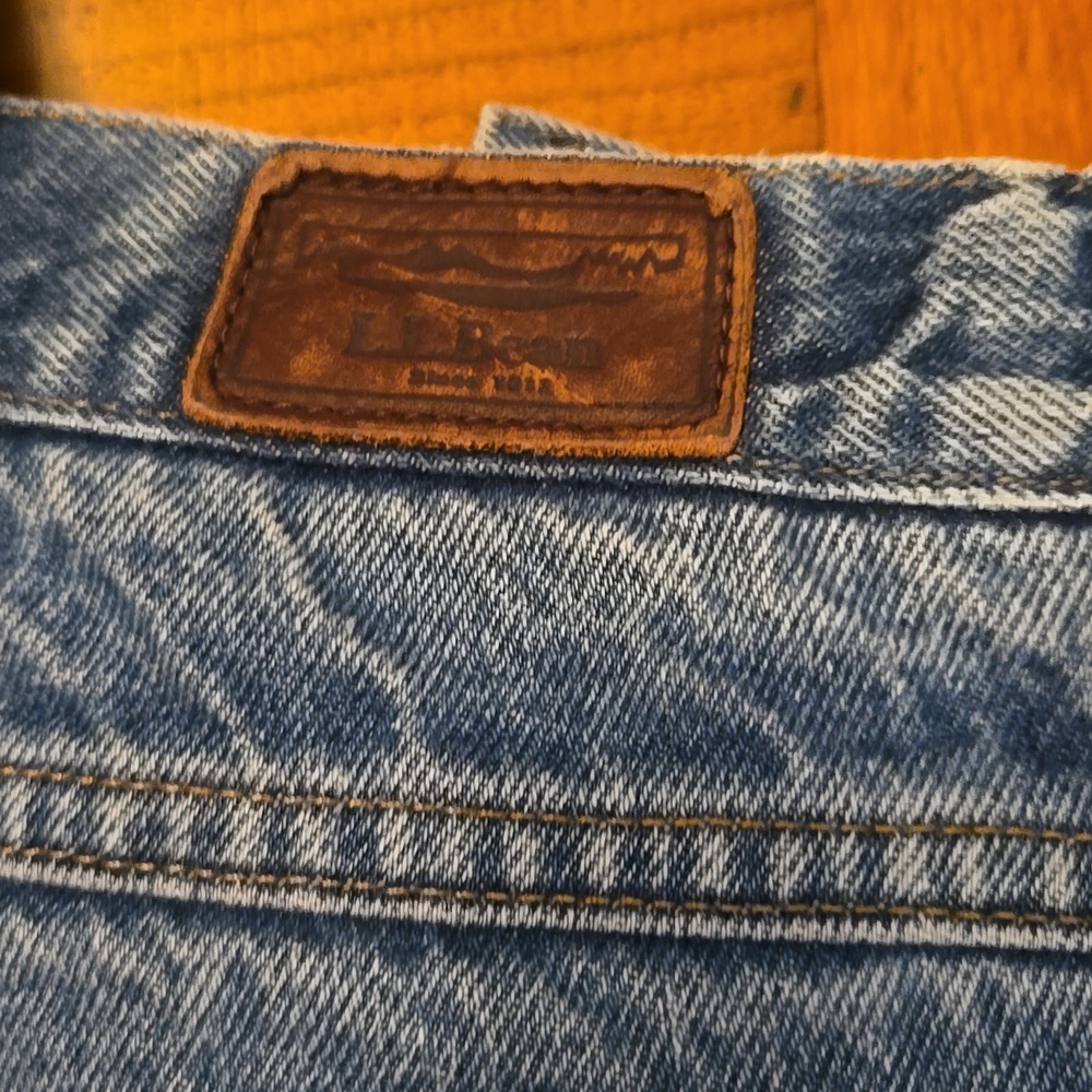LL Bean Comfort Waist 100% Cotton 46x32 Mens Jeans - Pre-Owned - Picture 3 of 10